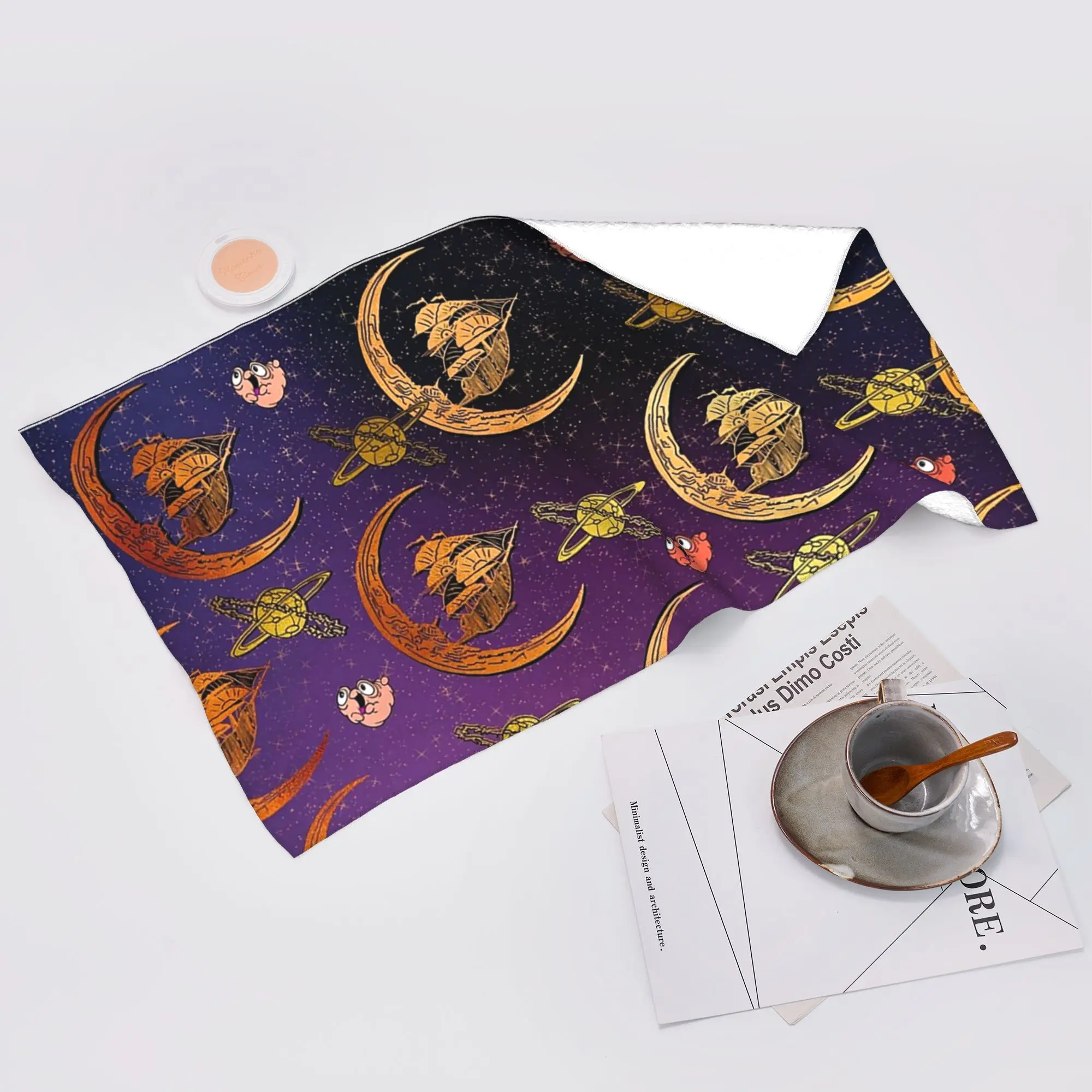 Custom Treasured Planets Soft Face Towel Quick Dry Pool Bath Cotton Towels Breathable