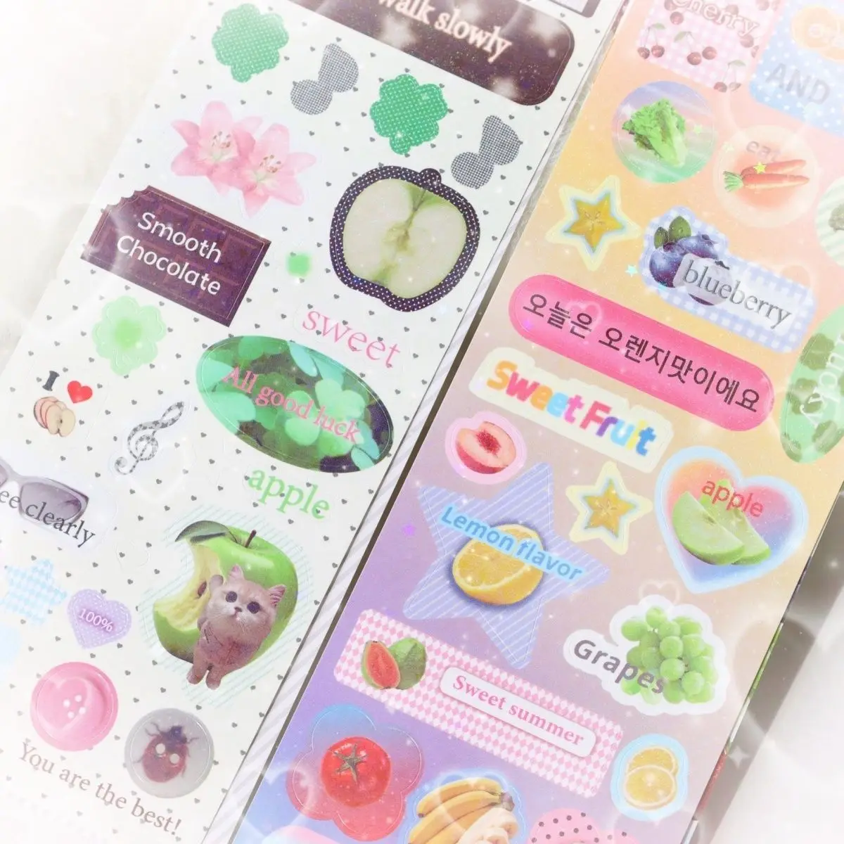 

Kawaii Glitter Animal Stickers, Shiny Decal Accessories for Handmade Scrapbook, Journaling, Diary and Laptop Decor