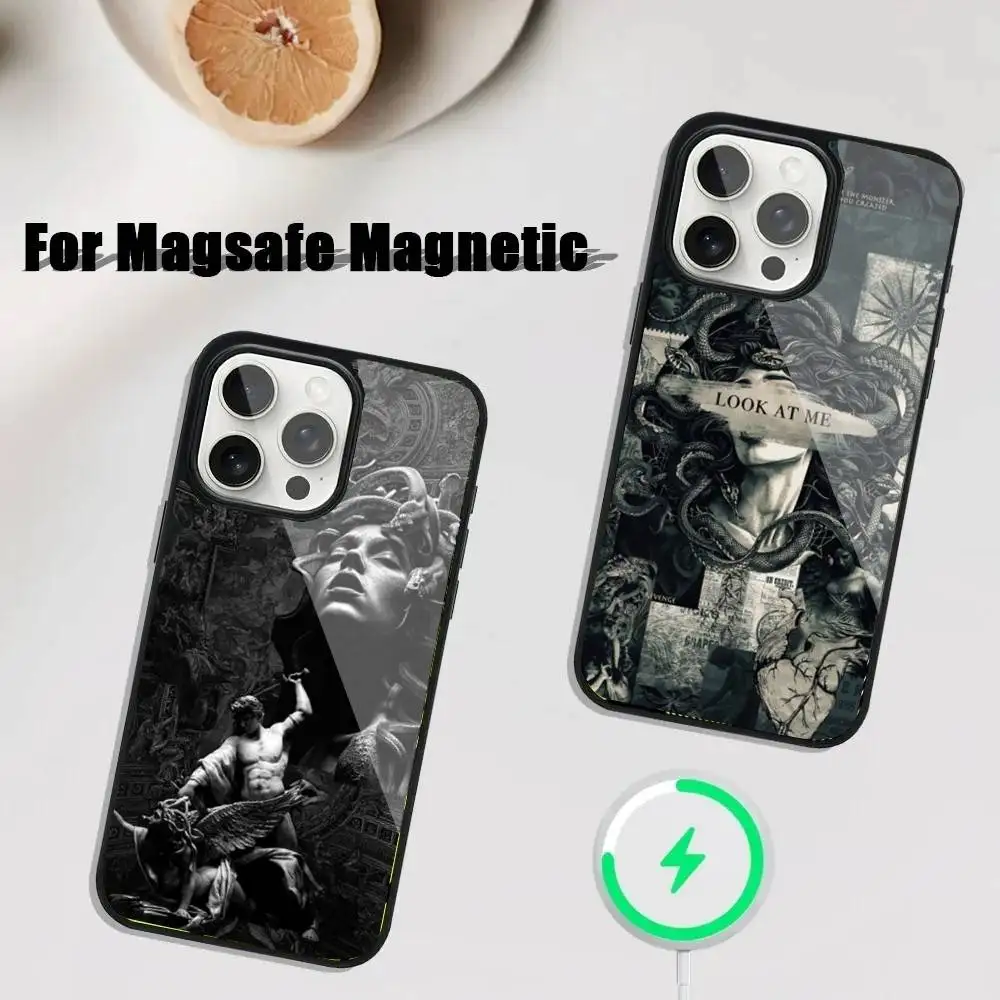 

Medusa Greek Mythology Look At Me Case iPhone 17,16,15,14,13,12,11,Pro,Max,Plus,Mini,SE4,E Magnetic Magsafe Wireless Charging