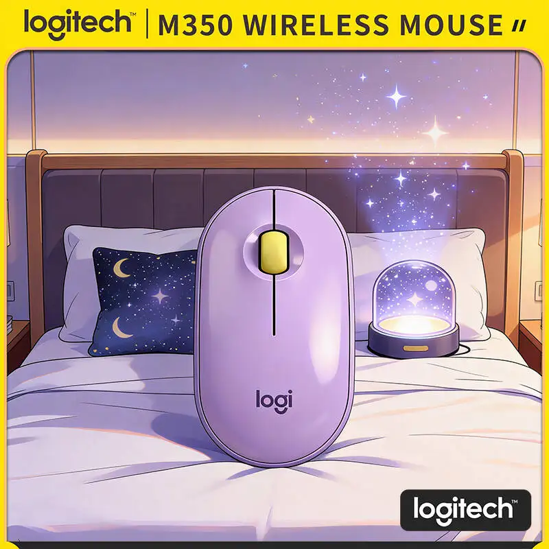

Logitech M350 Portable Optical Mouse - Light 77g, Silent Operation, Dual Mode, 10m Range, Daily Work Tasks Perfect