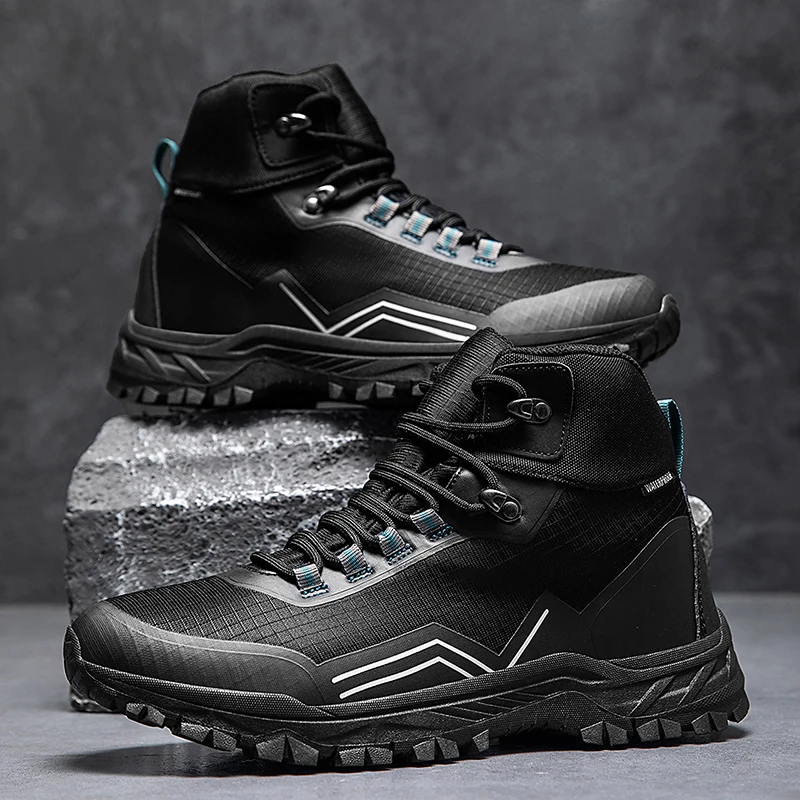 Botas de senderismo al aire libre Unisex para hombres y mujeres, zapatillas de Trekking de alta calidad, zapatos de plataforma para caminar para hombres, zapatos deportivos antideslizantes para mujeres