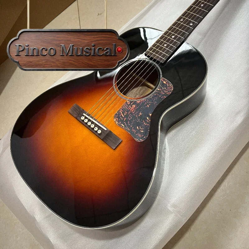 L00VS Master Signature Akustikgitarre mit kleinem Korpus, Fichtendecke, Massivholzfurnier, Rückwand mit Pfirsichblütenkern, heißer Verkauf, neu