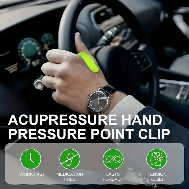 1PC Acupressure Clip for Migraine And Tension Relief Thumb Acupoint Massage Tool for Headache And Stress Relief