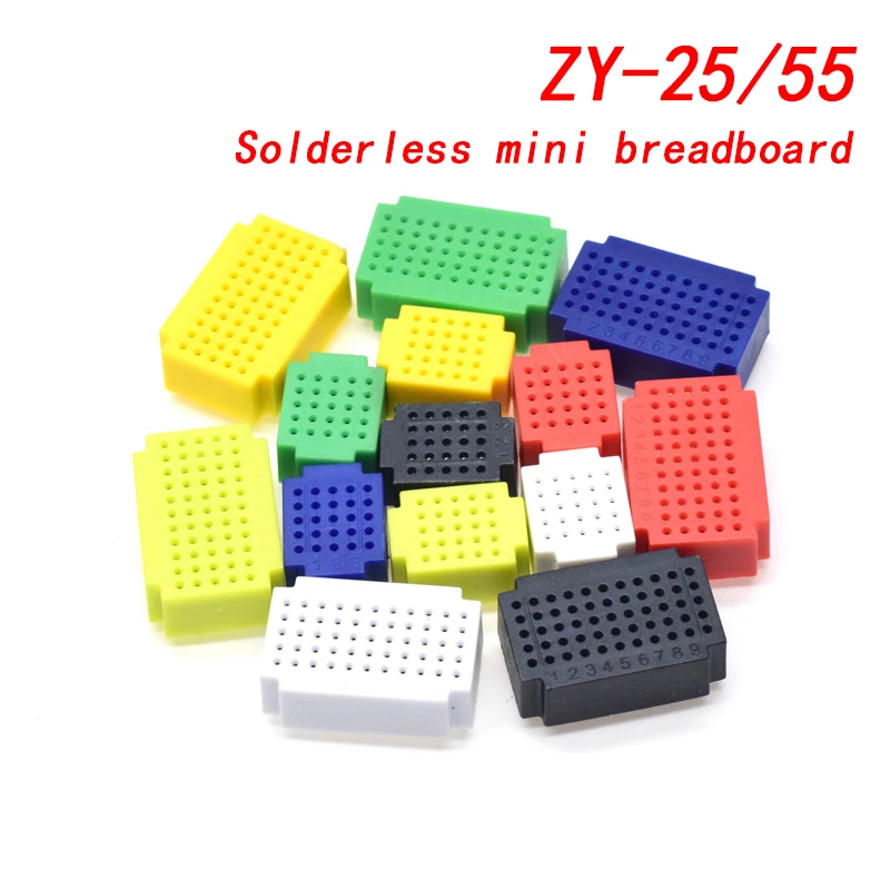 7pcs/1set ZY-25/55 ZY25 mini mini solderless breadboard PCB board test board solder Free