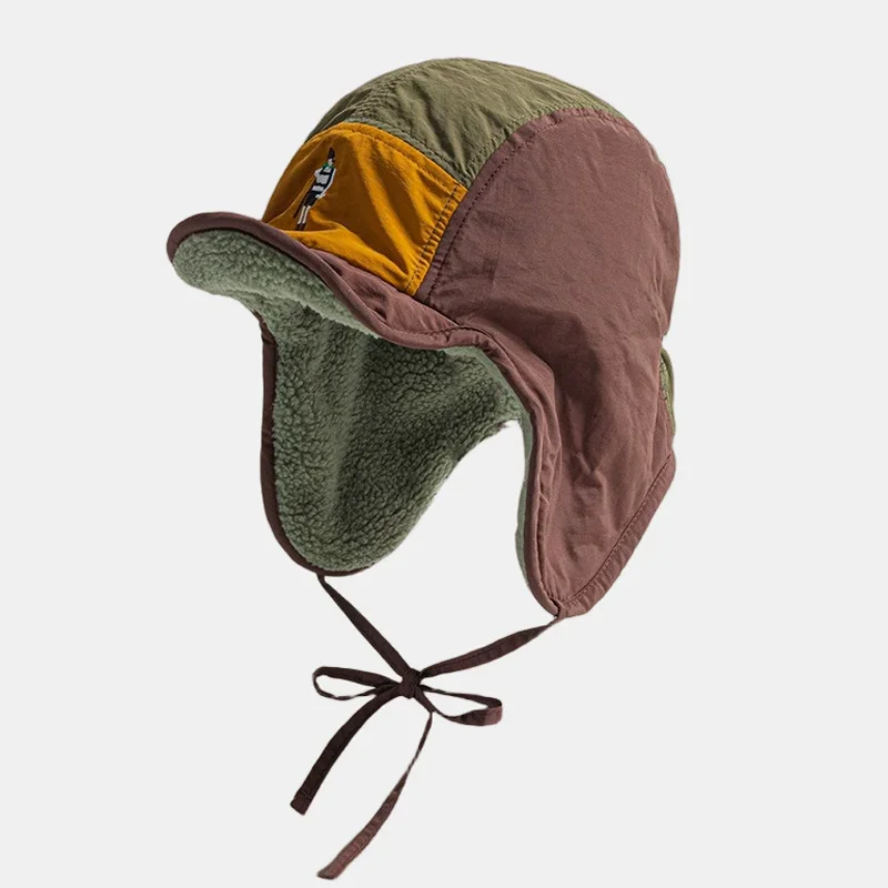 Unisex Winter Warm Thickened Ear Protection Cap Outdoor Windproof Fleece Lined Cycling Bomber Hats
