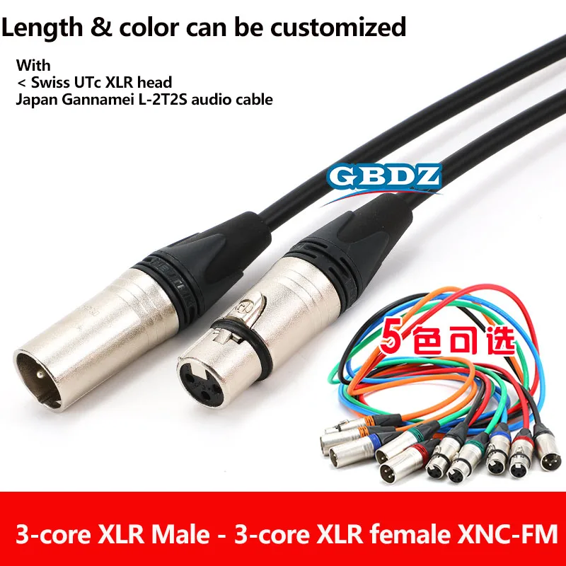 Customized Version Audio XLR NC3FXX Cable Male to XLR 3 Pin Female Plug For Microphone Video Camera  Amplifier Mixing