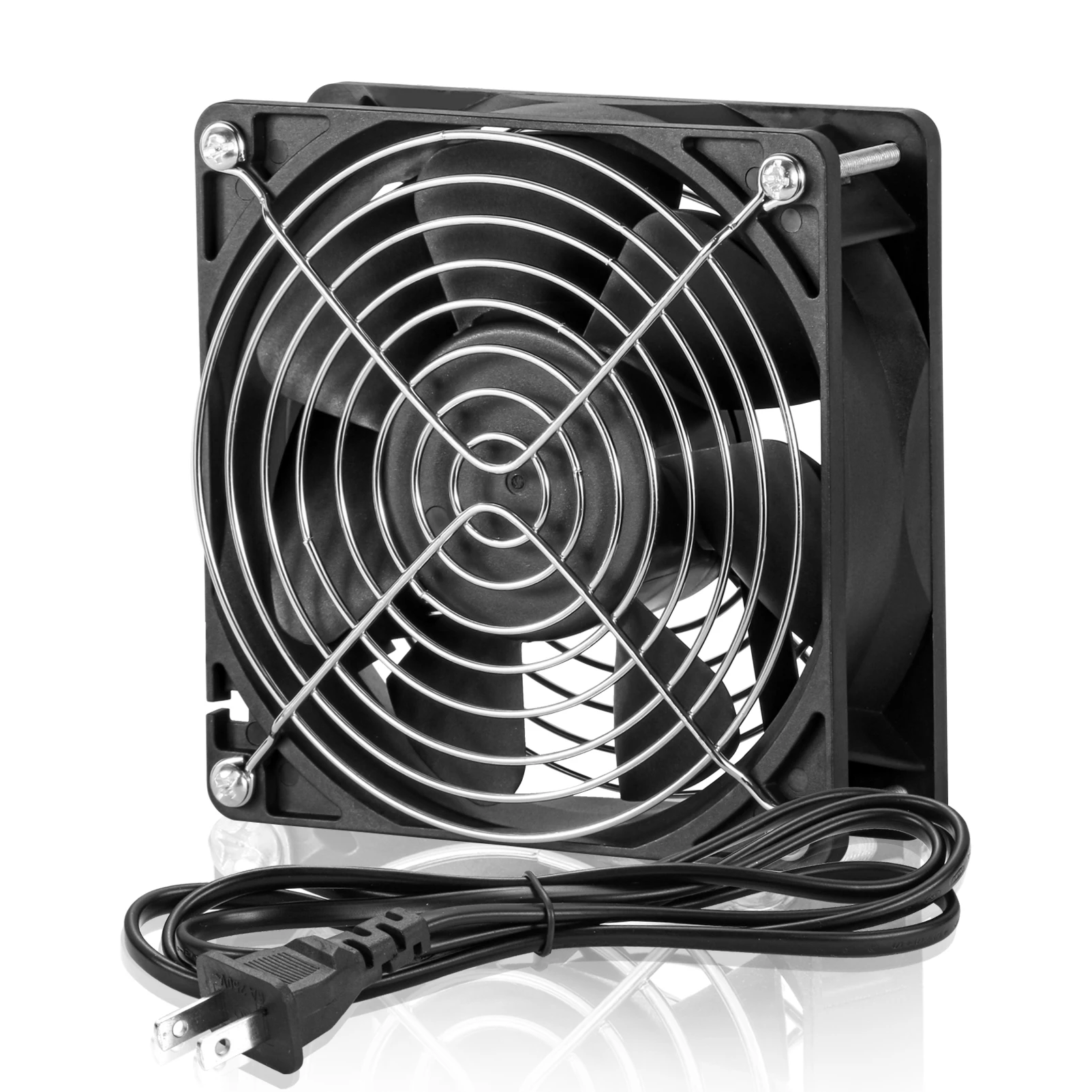 

120mm 12cm AC 115V 230V Case Industrial Fan with Power Cord,120X120X38mm Dual Voltage High Speed AirFlow Cooling Cooler