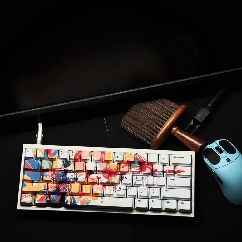 Hongying Guolong الحبر keycap PBT خمسة الجوانب التسامي الارتفاع الأصلي 60/68 مفاتيح مخصصة للرياضات الإلكترونية