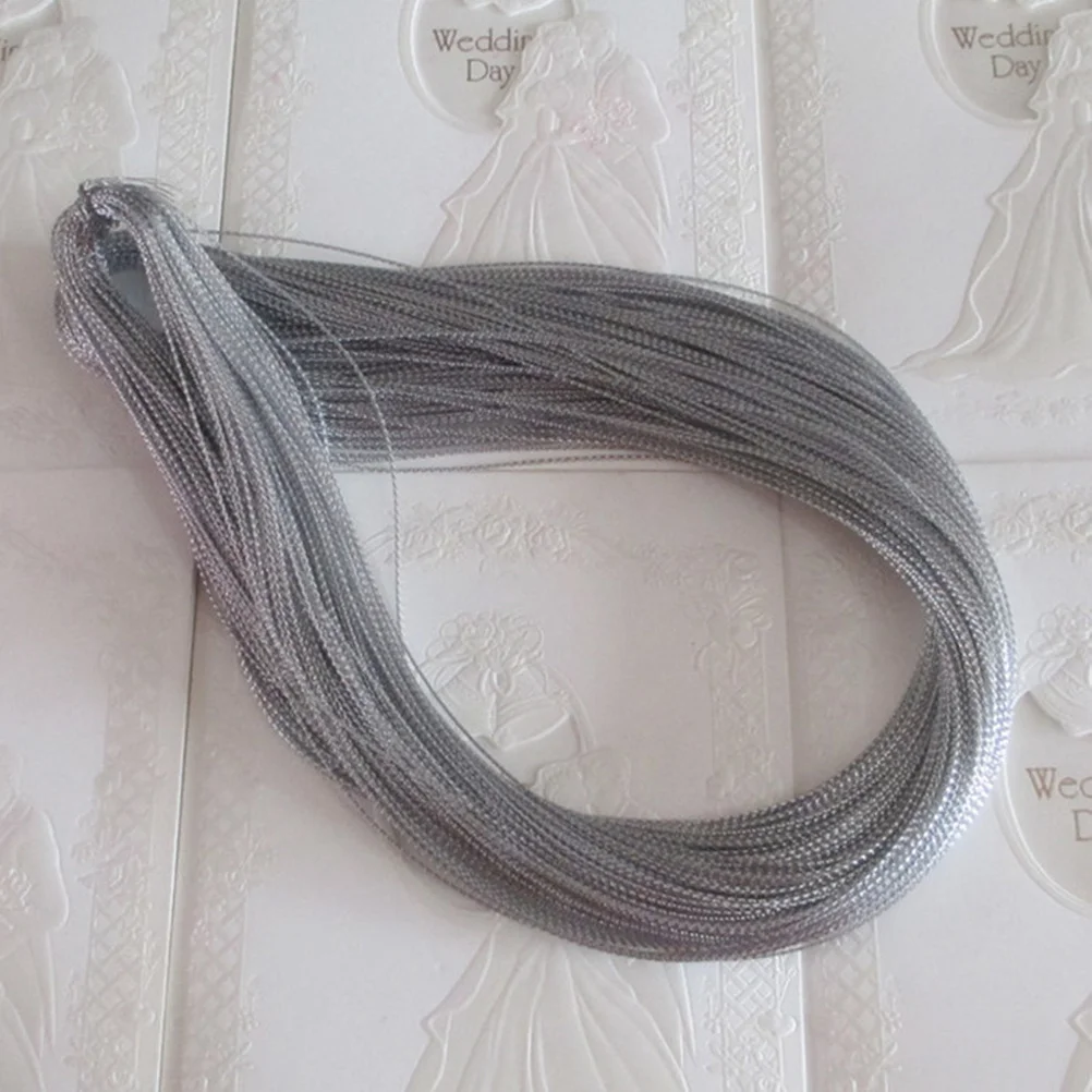 100 متر مجوهرات معدنية الحبل الفضة لامعة سلسلة مرنة قوية DIY بها بنفسك الحرف الديكور سلسلة الحبل صنع العرض #1
