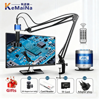 4K  Microscope Full HD Industrial Microscope C-Mount DigitalCamera PCB Welding Mobile Phone Repair Stand Microscope 11 languages