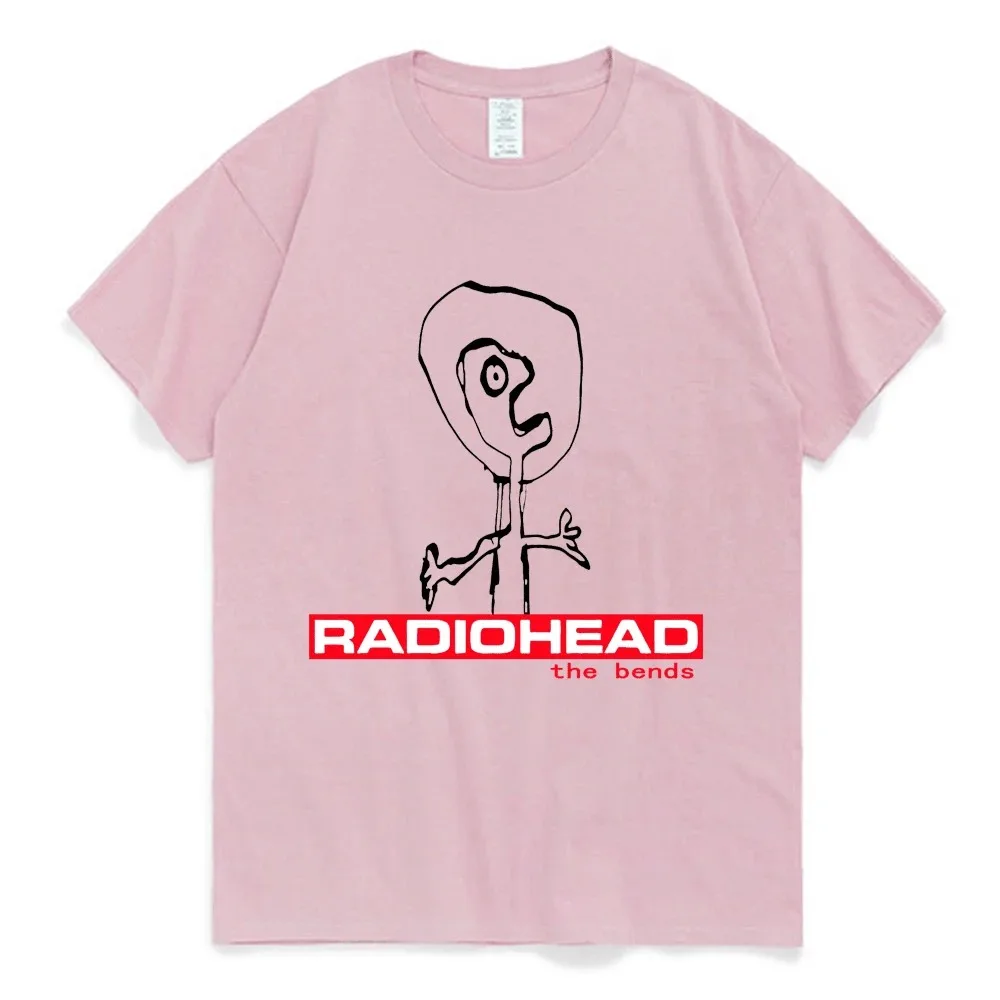 Radiohead The Bends Graphic T Shirts 90s Vintage Punk Hip Hop Short Sleeve Tee Shirt Oversized Streetwear T-shirt Male image 3