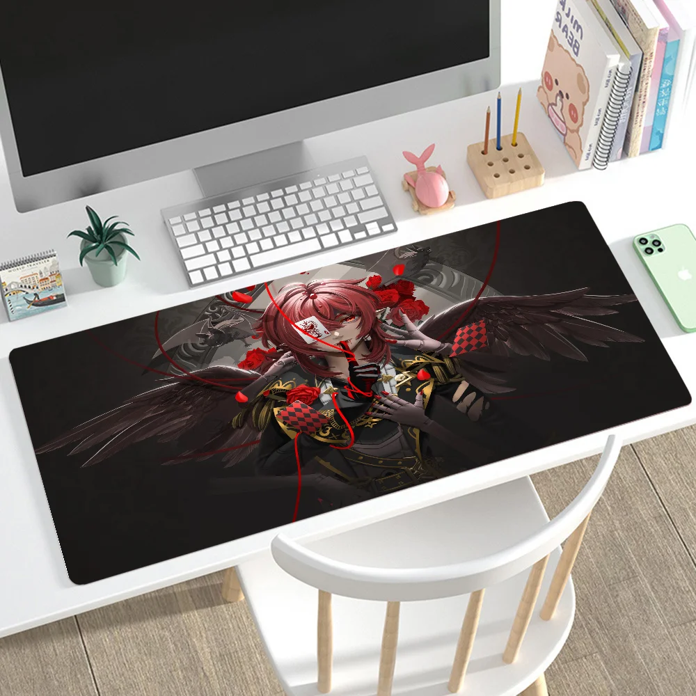 

Genshin Impact Diluc Mousepad Mouse Mat Desk Mat With Pad Gaming Accessories Prime Gaming XXL Keyboard Pad Padding Mat