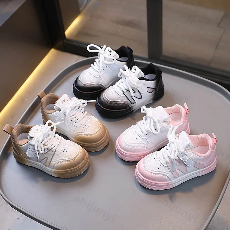 

Children's Sport Casual Shoes 2025 Spring New Girls' Fashion Trend Comfortable Shoes Boys' Gradient Color Design Chunky sneakers