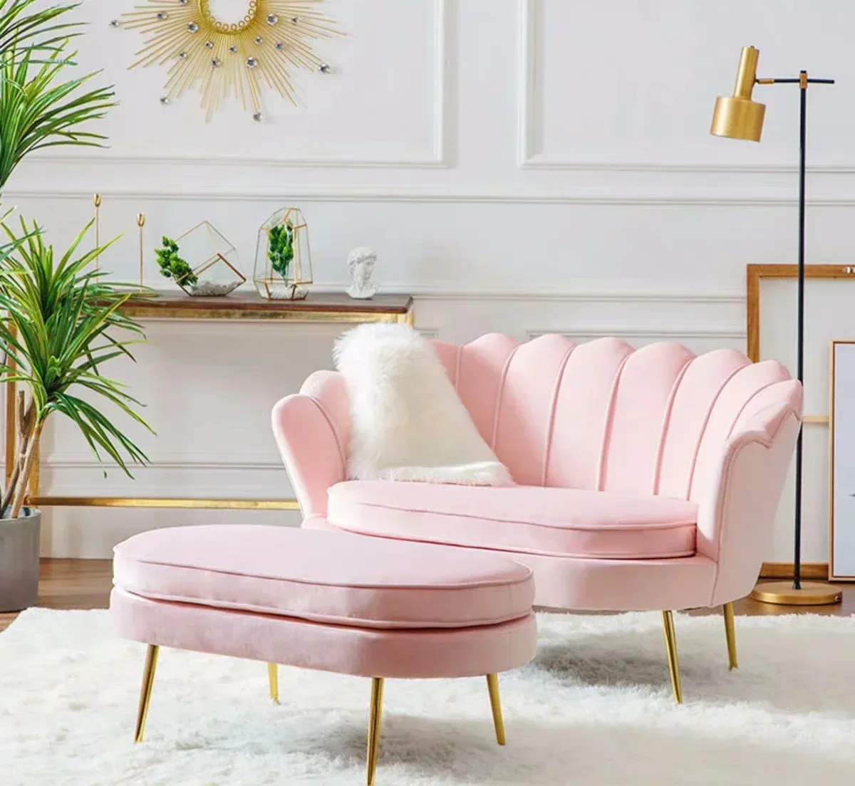 Living Room Nordic Minimalist Modern Luxury Internet Celebrity Bedroom Simple Clothing Store Single Person Lazy Sofa Petal chair