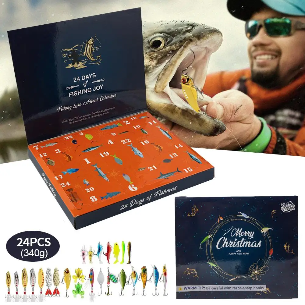 

24-Piece Advent Calendar Gift Set – Celebrate The Holiday Season With This Fishing Lure Advent Calendar Holiday Gifts For Men