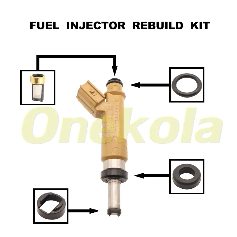 Fuel Injector Service Repair Kit Filters Orings Seals Grommets for 23250-0T010 23250-0T020 For 2009-2015 Toyota Corolla Matrix