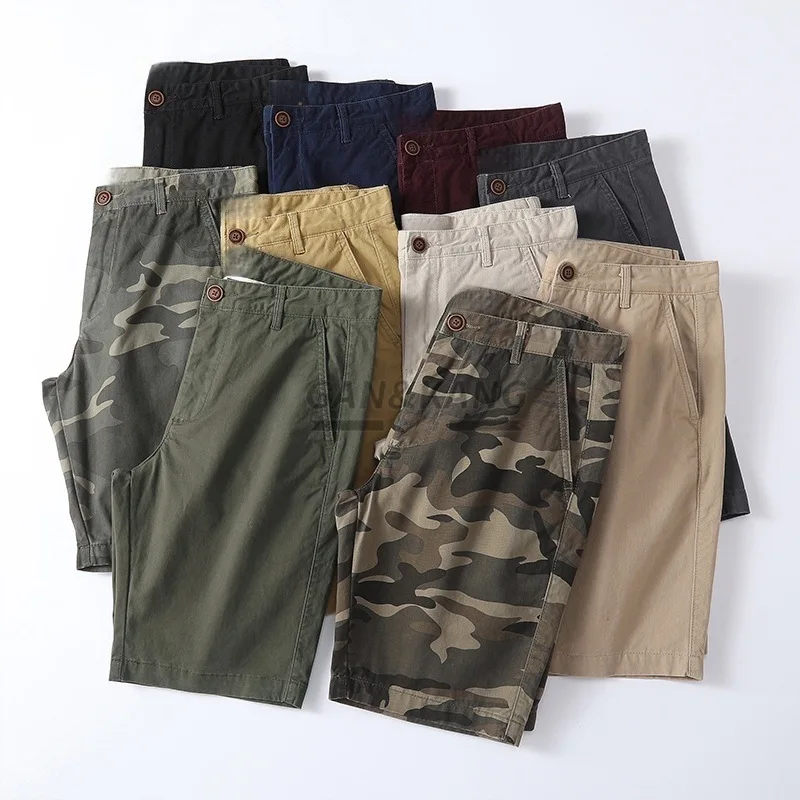 Casual Workwear Shorts for Men Trendy European and American Retro Summer Cotton Desert Camo Pants Mid-Length Men's Trousers view 4