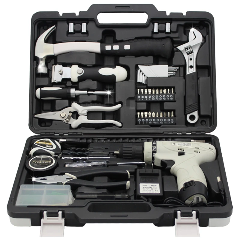 Custom 86PCS Multifunction Household Electric Drill Tools Set Kitchen Garden Tool Cases Professional Complete Hardware Hand Tool