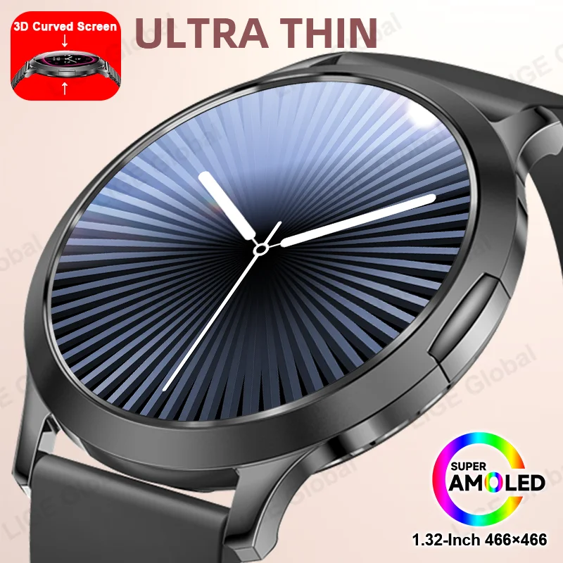 

LIGE For Android IOS Ultra Thin AMOLED Smart Bracelet Women Smartwatch Heart Rate Blood Oxygen Waterproof Sports Watch Lady Gift