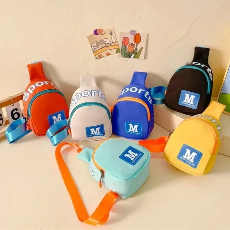 

Мини-милая сумка через плечо с буквенным принтом для мальчиков и девочек, модный детский рюкзак, дорожные сумки-мессенджеры для детского сада и дошкольников