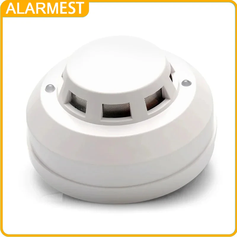 12V Voltage Wired Smoke Leak Fire Detector Alarm Sensor Stand Alone For Gsm Alarm System