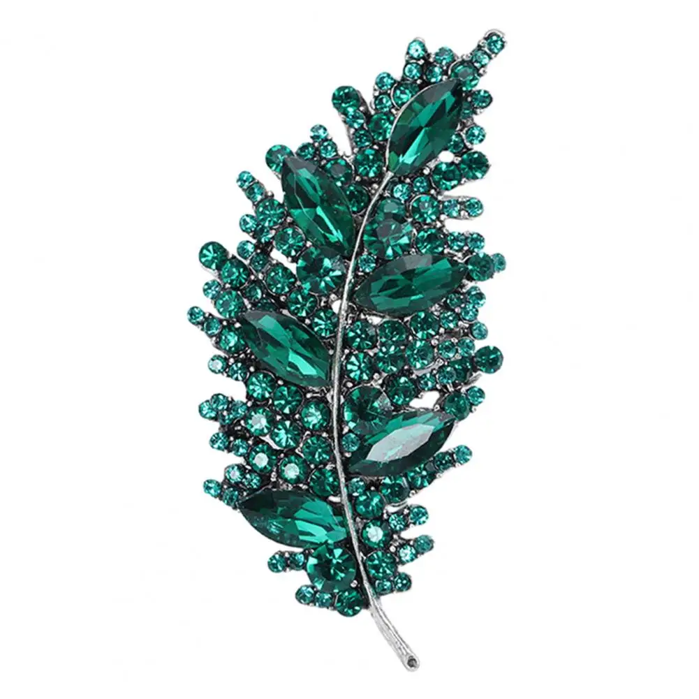 Pullover Brosche Pin Blätter Form Brosche elegante Strass blätter Brosche stilvolle Anstecknadel für Kleidung Schal oder Hut modisch
