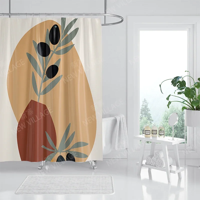 Waterproof fabric shower curtain Bathroom curtain accessories 180x200 Bath curtain for shower 240*200 nordic boho decor 240x200