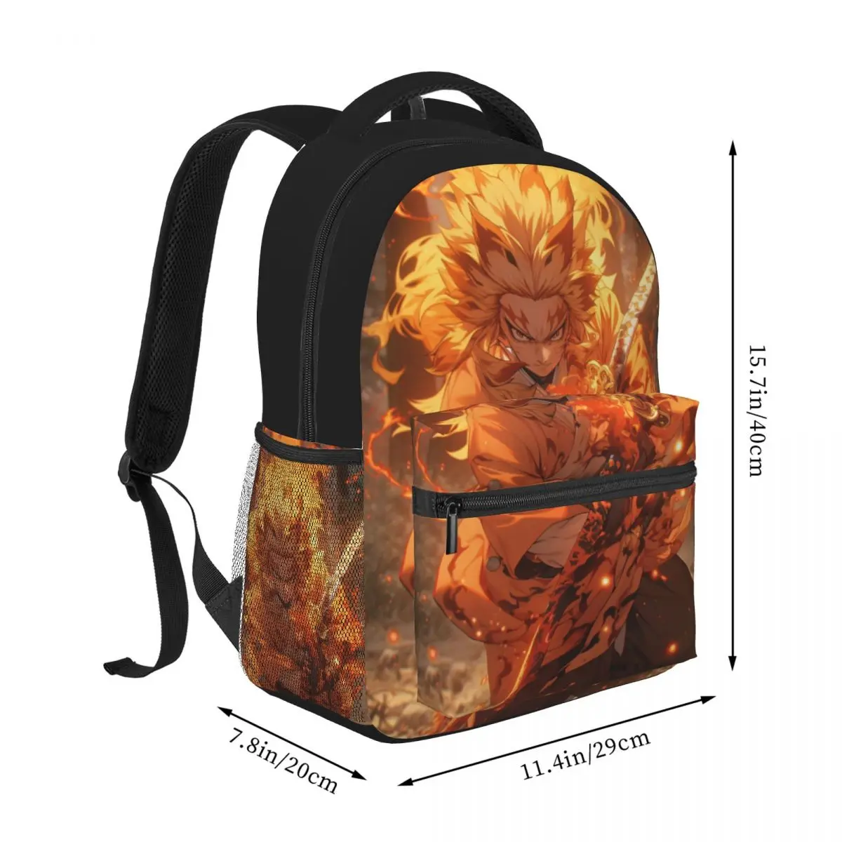 Demon Slayer Modemerk kinderen Cartoon Schooltas Jongens en Meisjes Rugzak Leuke Twee-Schoudertas Kinderen 16 inch