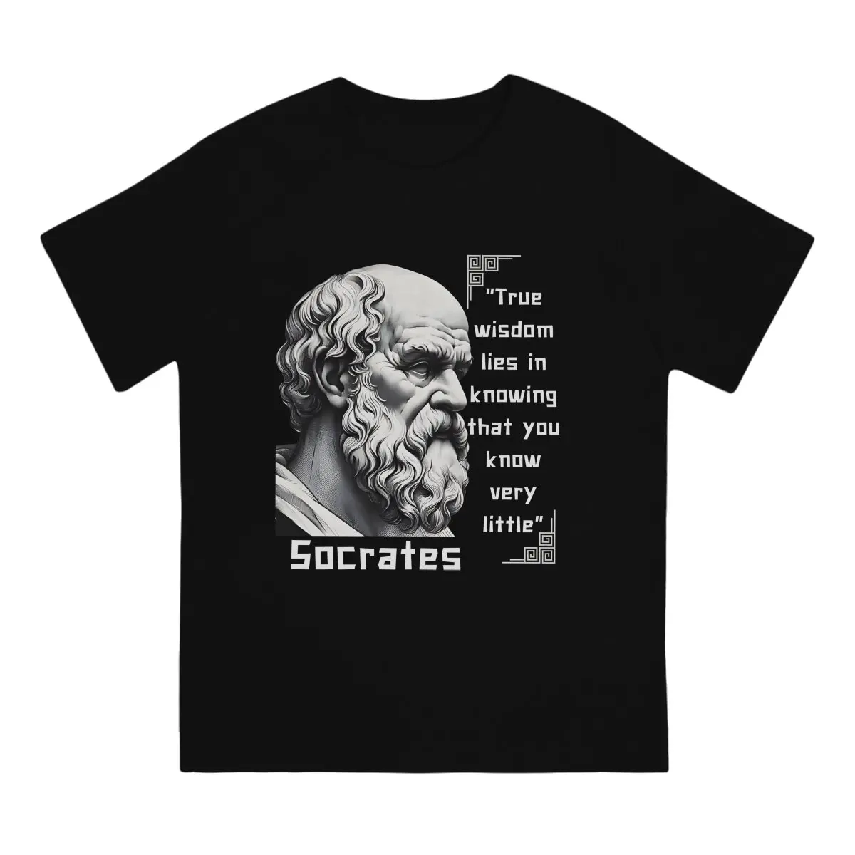 Socrates Famous Quote Hip Hop TShirt Philosopher Leisure T Shirt Summer Stuff For Men Women