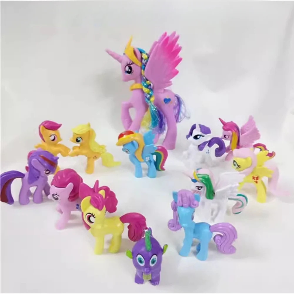 Pony Polly Animation Set Doll Decoration Doll Universe Princess Cake Girl Unicorn Purple Yue Hand Model Boy Girl Gift Toys