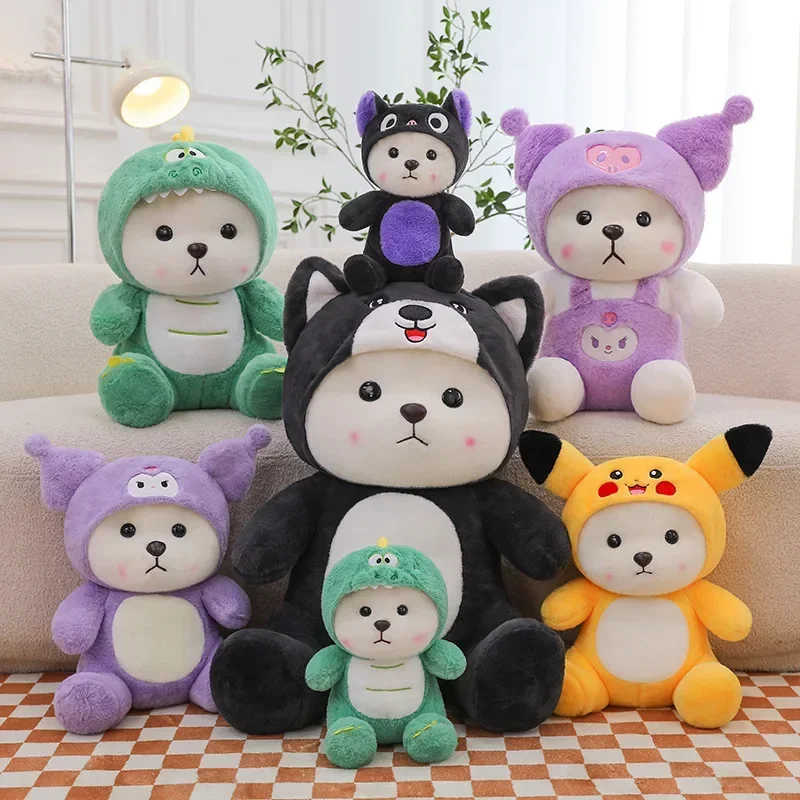 

65cm Cute Bear Series Turn Into Disney Stitch Plush Toys Lovely Soft Stuffed Cartoon Animals Dolls for Birthday Christmas Gifts