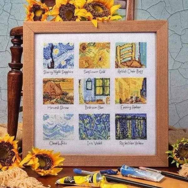 Multi-use 14ct Mini Masterpiece Cross Stitch Kit DIY Van Gogh Embroidery Needlework Sewing Painting Home Decoration Fun Gift