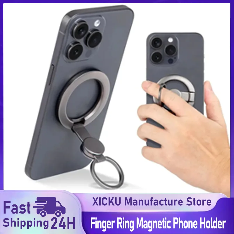 Magnetic Phone Holder Phone Stand for iPhone Samsung Dual Sided Magnet Rings for Gym Home Travel Strong Adhesion Accessory