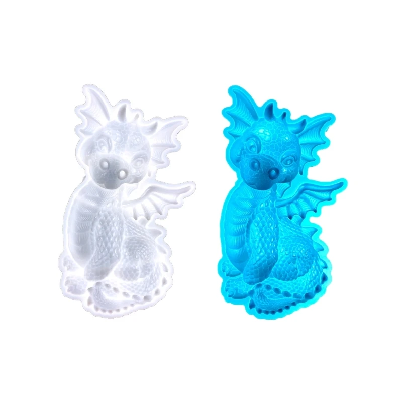 Cute Flying Dragon Shaped Epoxy Resin Mold Nonstick Scented Candle Silicone Mold DIY Plasters Crafts Table Ornament Tool