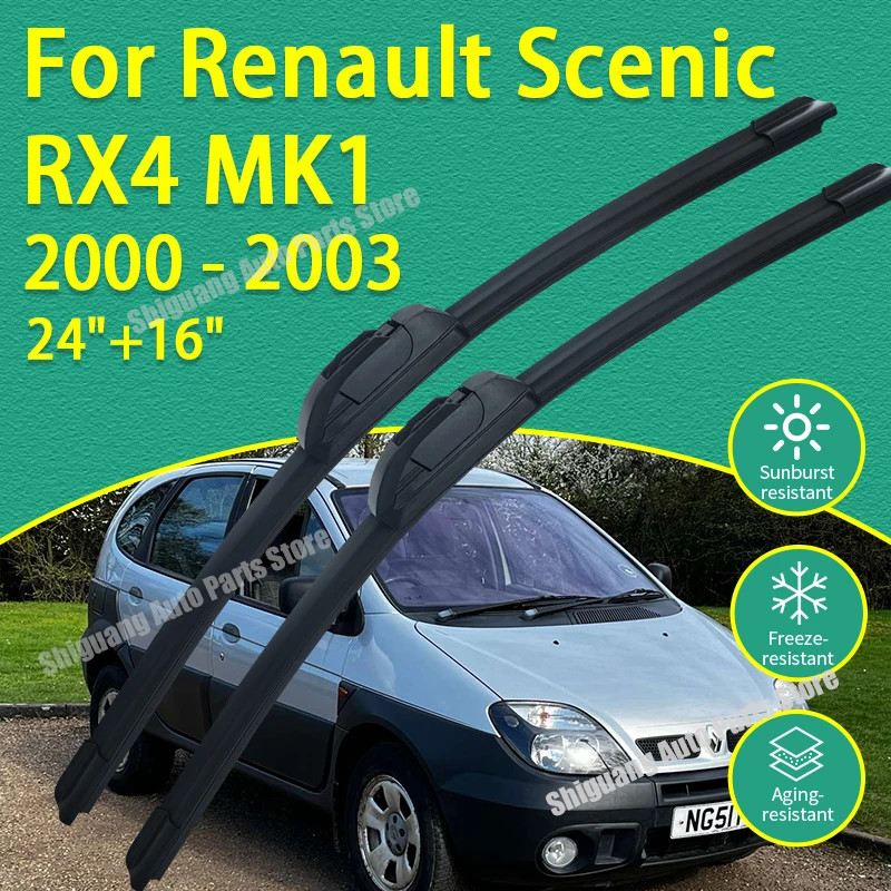 

Новые передние дворники с силиконовым покрытием, щетки лобового стекла для Renault Scenic RX4 MK1 2000-2003, аксессуары для автомобильных дворников 2001