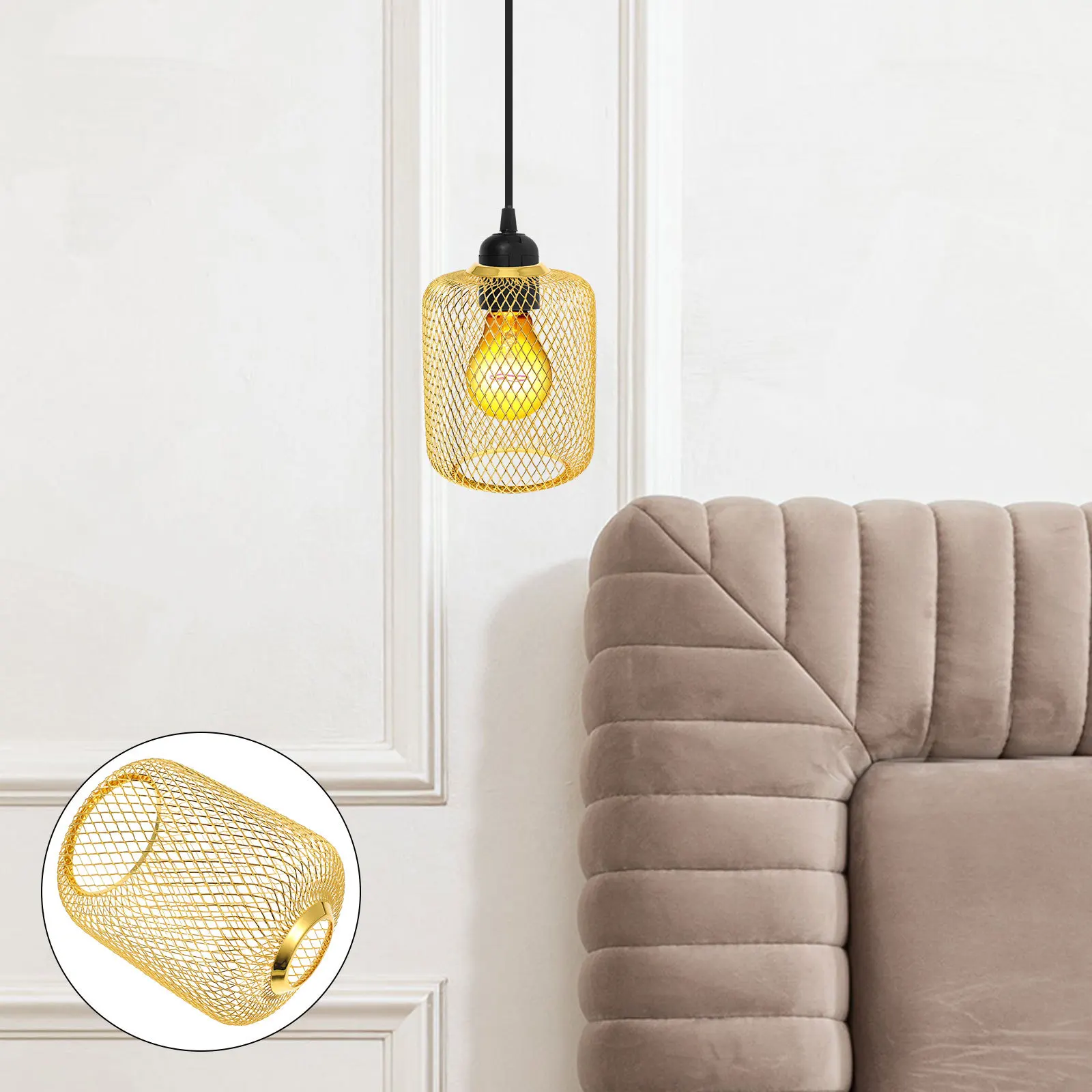 

Unique Metal Lamp Shade Replacement Hollow Design Artistic Iron Wire Light Diffuser for Floor Table Lamps Contemporary Home