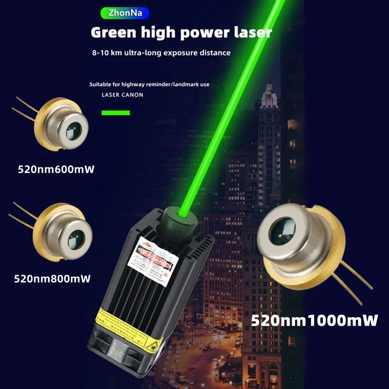 520nm1000 Green Laser Diode ModulePackage TO9 ​​DIY Heat Sink Aluminum Heating Dissipation For CNC Parts Factorydirect Sales