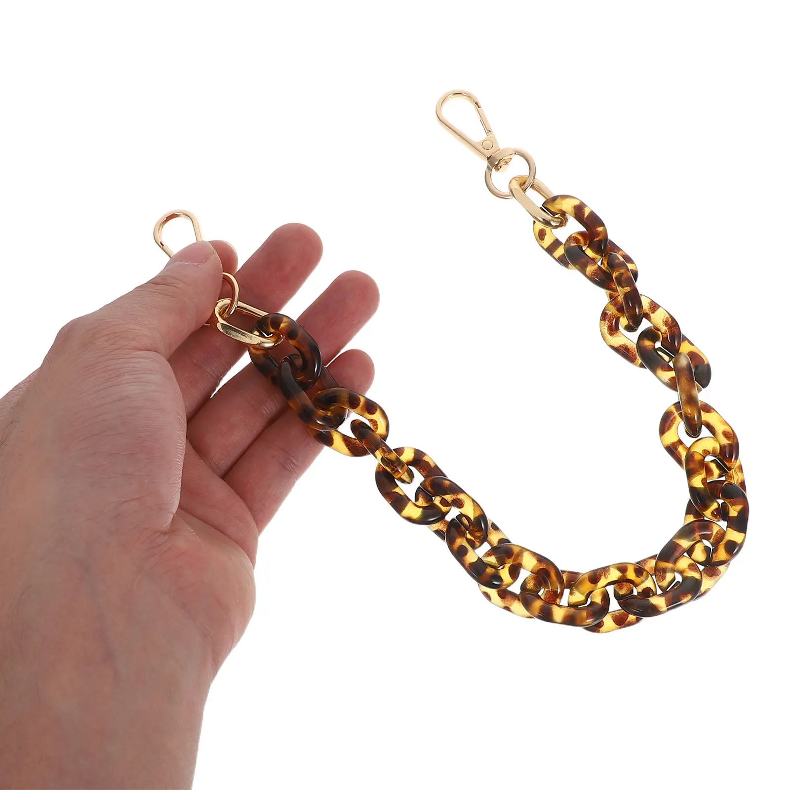 3Pcs Acrylic Bag Decorative Chain Purse Chain Strap Extender Replacement Lightweight Durable Crossbody Handbag Clutch