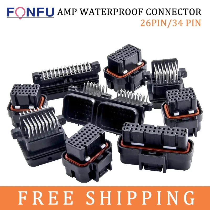 26/34Pin 3-1437290-7 4-1437290-0 Car Male Female TE AMP Tyco SUPERSEAL 1.0 MM Waterproof Auto Oil Gas Connector Plug