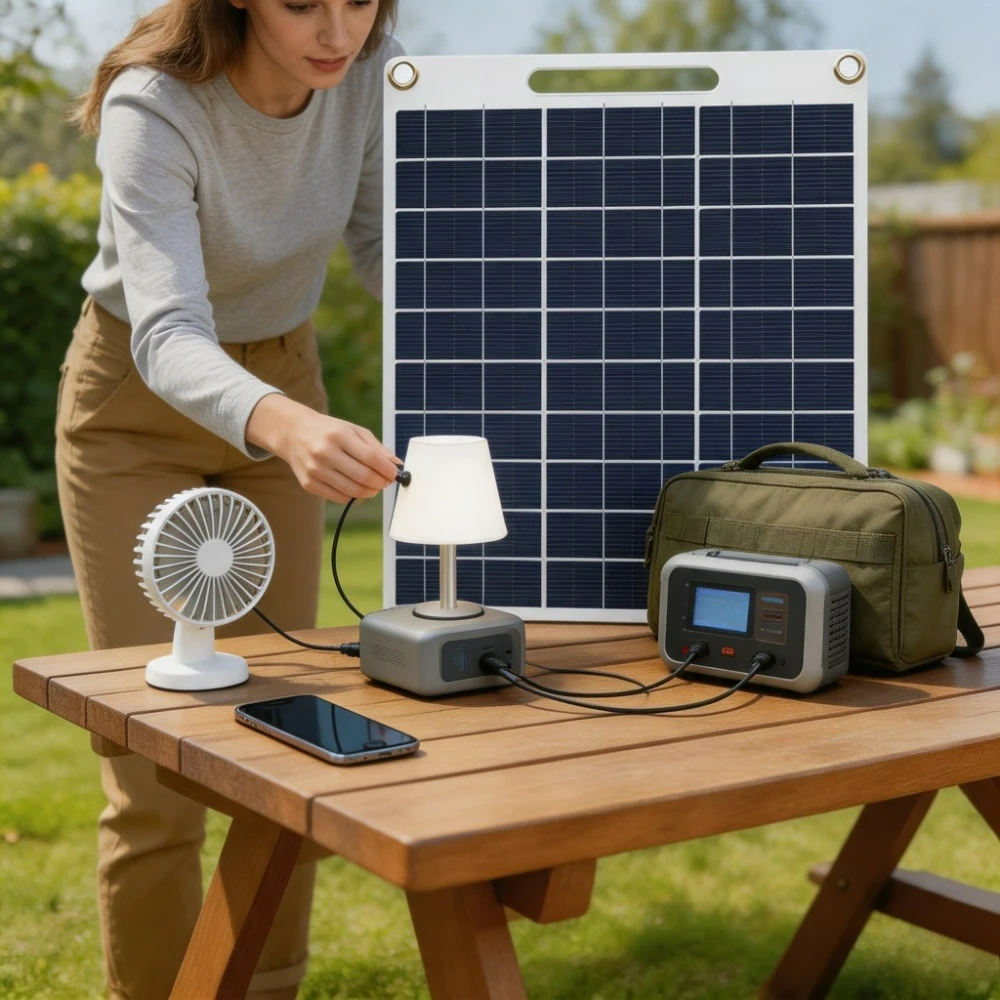 Water Resistant Portable Solar Panel 15W 20W 5V Dual USB Fast Charging Outdoor Emergency Power Charger for Camping Hiking RV