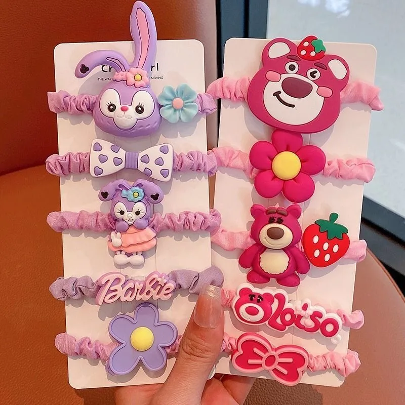 lotso cartoon animation creative trend durable ponytail personalized hair tie does not hurt hair rubber band hair accessories