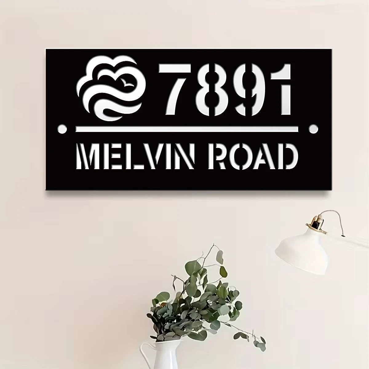 1Pc Custom Auspicious Clouds Number Acrylic House Number Door Street Sign Plaque,Home Room Garden Decor,Birthday Wedding Gift