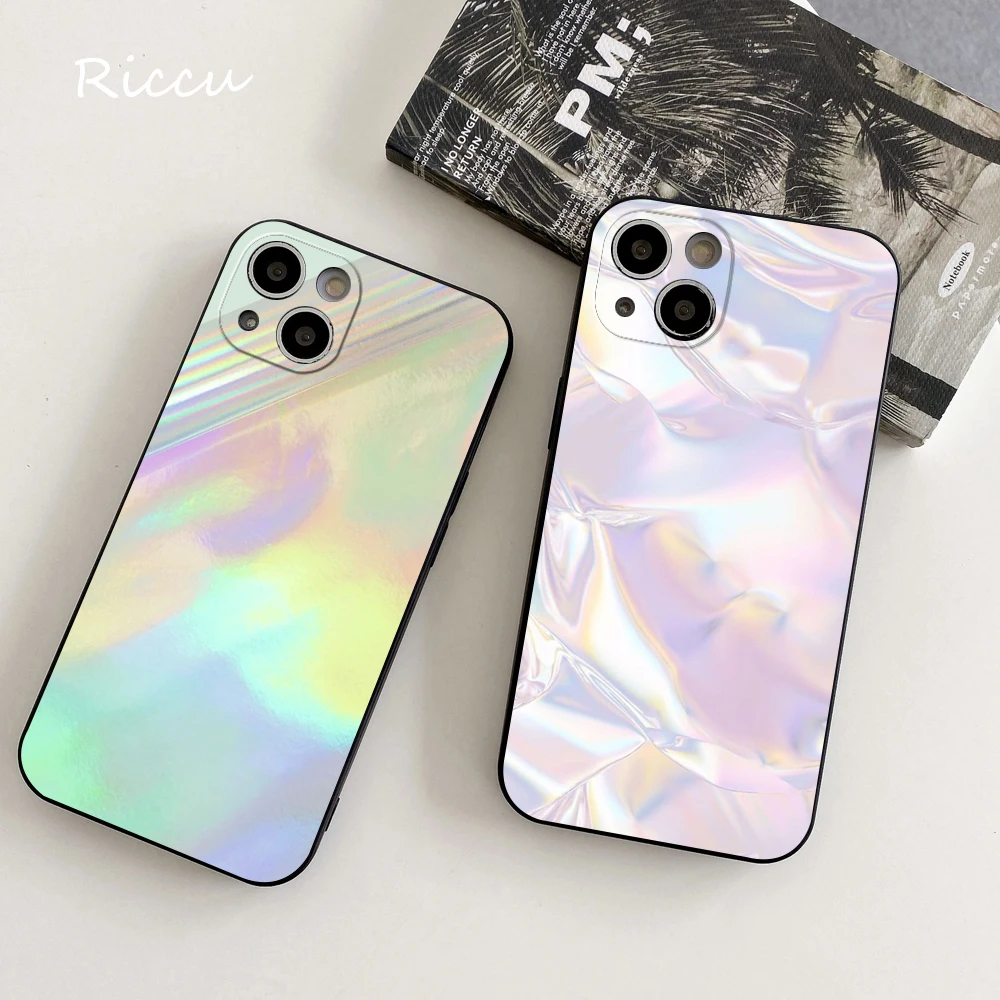 FOR IPhone 14 Pretty Modern Faux Iridescent Soft Case for Iphone 14 11 12Pro 8 7 Plus X 13Pro MAX SE2020 XR XS Covers