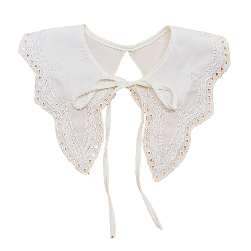 Cuello falso ahuecado, cuello desmontable, bordado, decorativo