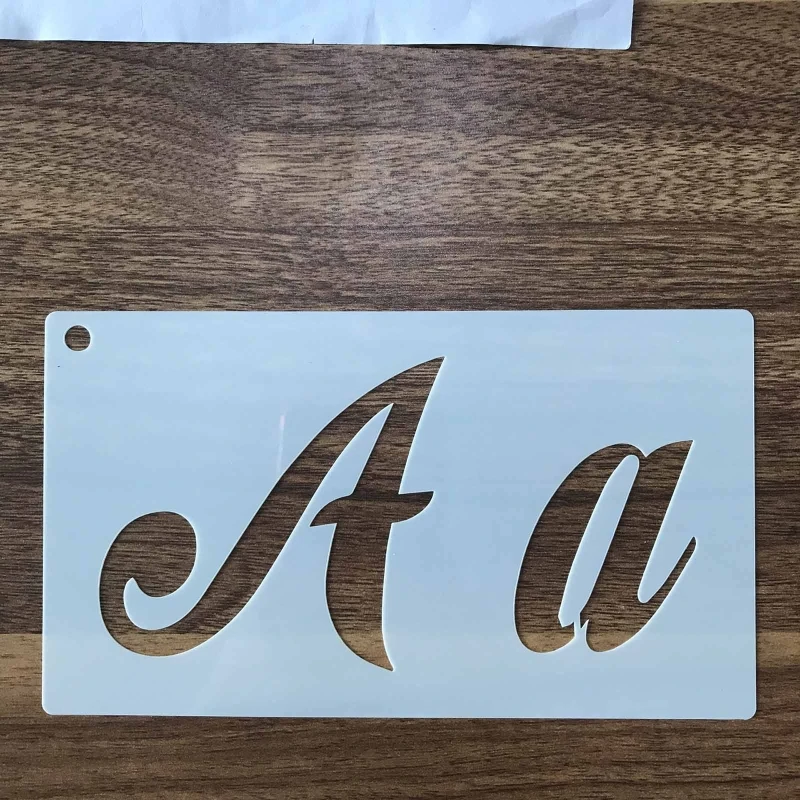 Brief Anzahl Schablonen 36 Pack Alphabet Brief Vorlagen für Malerei auf Holz Wand Reusable Plastic Kunst Handwerk Schablonen