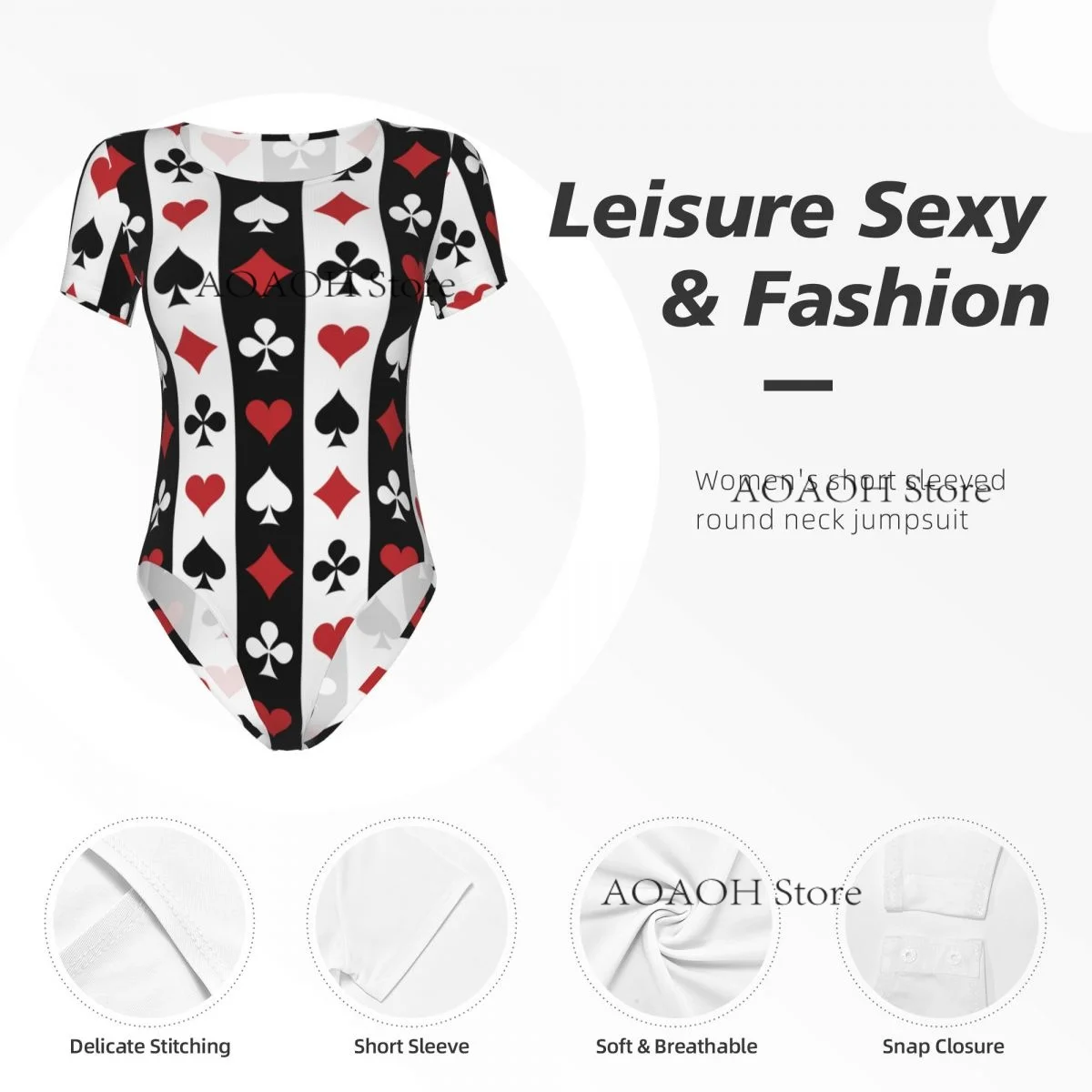 Vrouw slanke dieptepunt jumpsuit vrouwelijke korte poker rood zwart Alice In Wonderland jumpsuit bodysiut sexy kleding