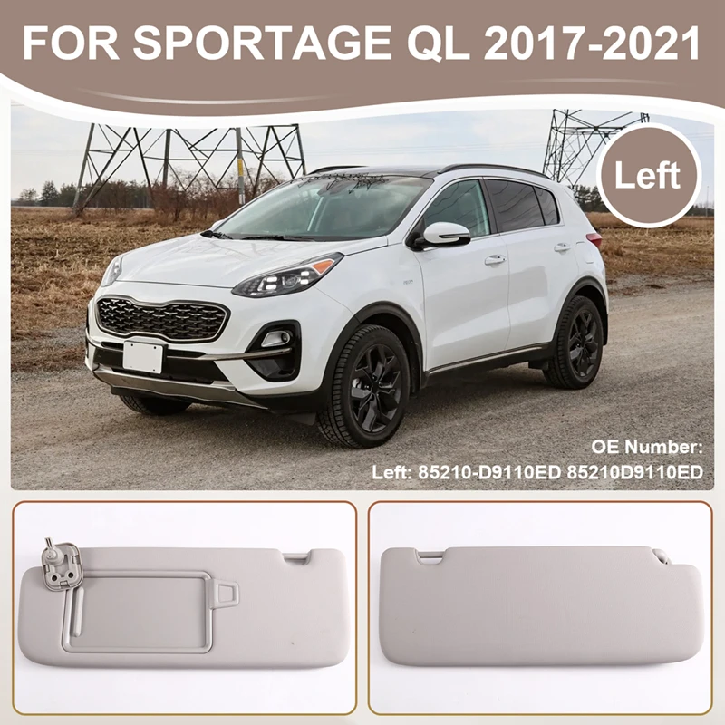Super Sale 85210-D9110ED 85210D9110ED Car Left Sun Visor with Mirror for Kia Sportage QL 2017 2018 2019 2020 2021