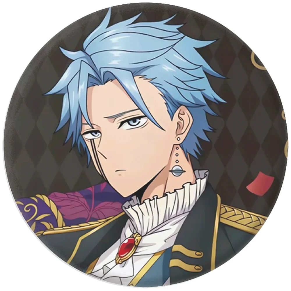 58 มม.อะนิเมะ Mashle: Magic และกล้ามเนื้อ Lance Crown ชุดคอสเพลย์ SPTE Tinplate Pin Badge อุปกรณ์เสริมจี้ Prop