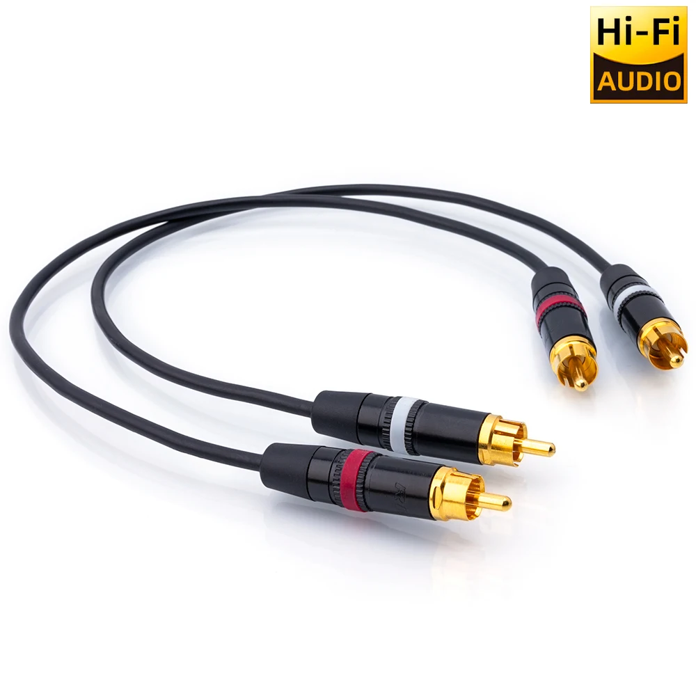 ▲ สายสัญญาณเสียงดิจิตอล/อนาล็อก Japan Mogami 2964 OFC แบบหุ้มฉนวนสองชั้น 2RCA to 2RCA สำหรับเครื่องเสียงไฮไฟ AV สีแดงขาว สำหรับ DAC แอมพลิฟายเออร์ ลำโพง
