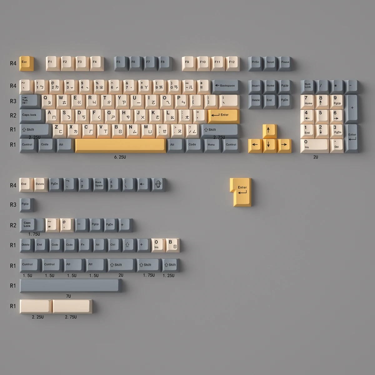 144 キー GMK クローンダークキーキャップミニマルブラック PBT 染料